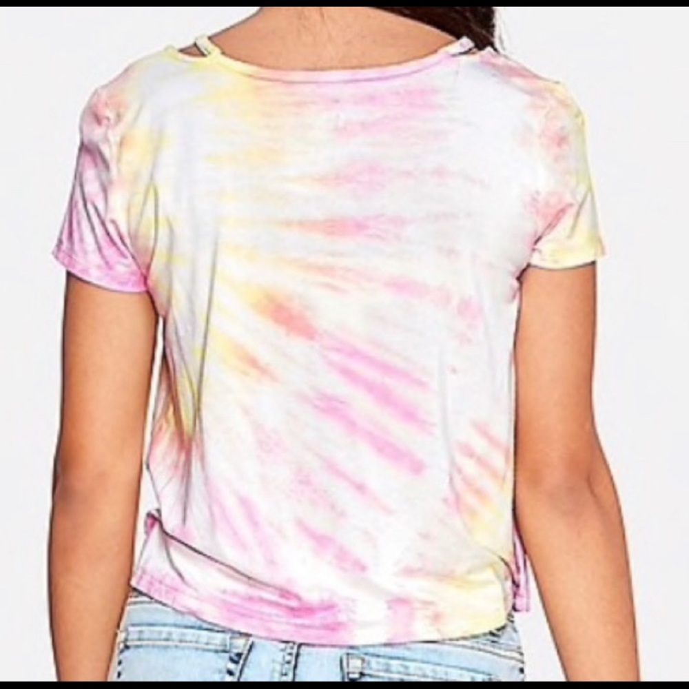 JUSTICE Tye Dyed Cut out Top size girls 20 - Picture 2 of 6